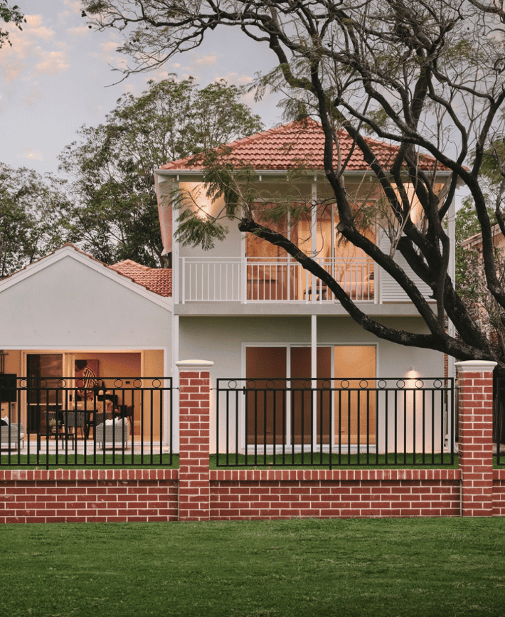 Restored character home with a contemporary two-storey addition in Mount Lawley, Perth.